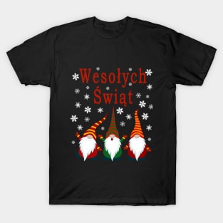 Gnomes Funny Pajama Cute Christmas Gift Holiday Style Wesołych Świąt T-Shirt